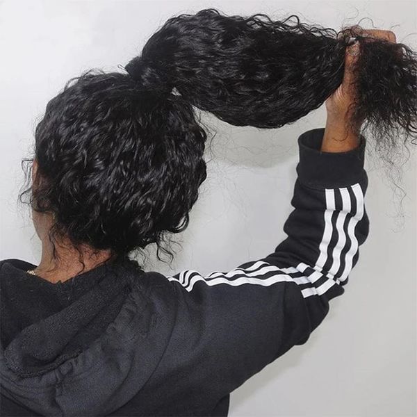 

360 lace frontal wig deep wave transparent invisible for women pre plucked hd brazilian remy wigs 13x4 lace front curly human hair 150%, Black;brown