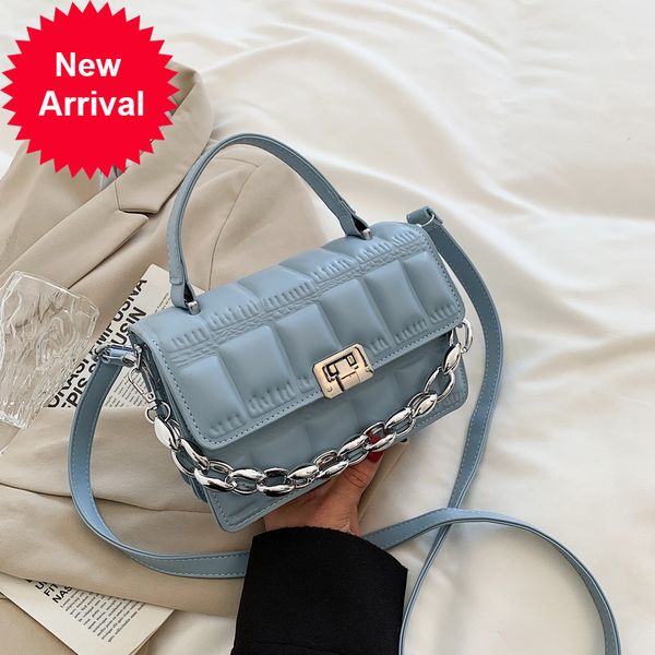 

manufacturer brand wholesale new lattice small square chain bar solid single shoulder msenger fashion bag women's set wild