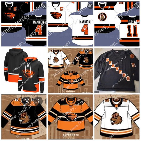 

2022 ncaa frozen four oregon state beavers hockey jersey 8 zach palmquist 15 c. j. suess 24 edwin hookenson 9 max coatta 18 matt leitner 46, Black