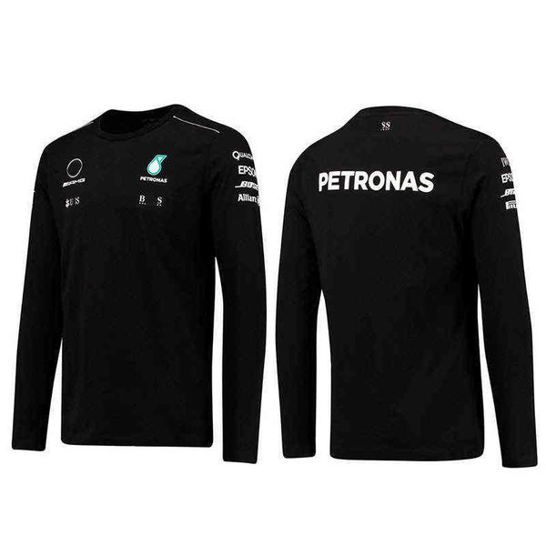 

petronas sweatshirts mercedes amg f1 formula one racing mens women casual long sleeve hoodie benz lewis hamilton team work clothes 17, Black
