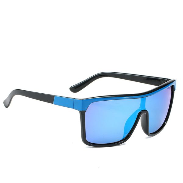 

one piece windproof sunglass new large box men and women sunglass short face anti-peer windproof glass, White;black