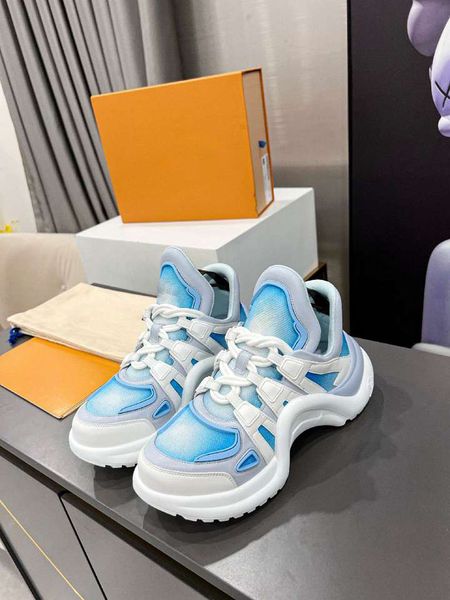 

famous brand paris women's fashion print shoes designer new height increasing archlight sneakers breathable mesh sport running arch sup