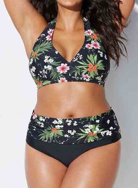 

printed 261391 swimsuit backl tight bikini split swimsuit, White;black