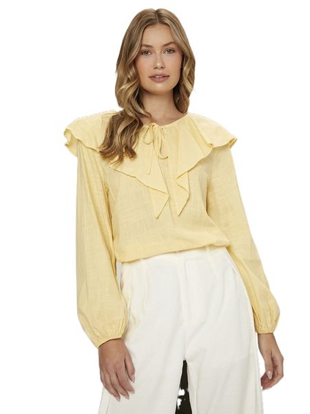 

statement collar lantern sleeve blouse t1kq#, White
