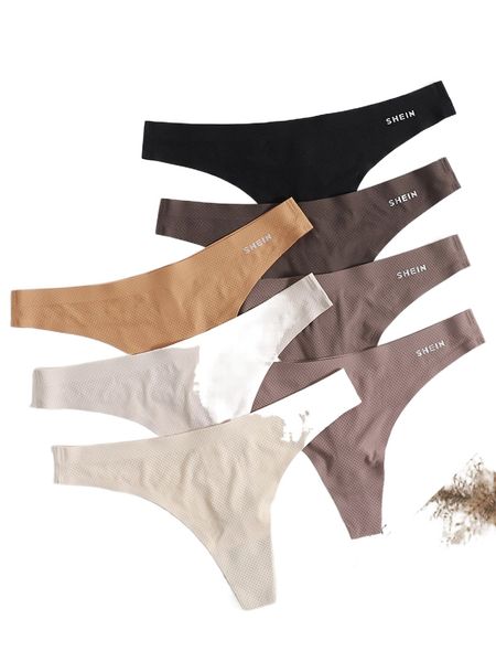 

7pack no show panty set p8rl#, Black;red