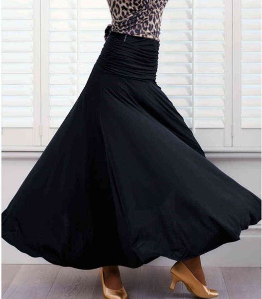 

spain women flamenco dance comes purple flamenco skirts ballroom latin salsa dancing dress skirt dancewear y220426, Black