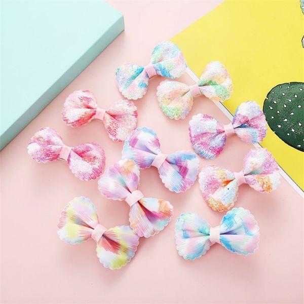

luxury kids bow hair clips multicolor baby hair accessories cute korean fashion barrettes children's day gift 0 96xt e3, Slivery;white