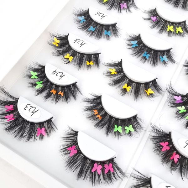 

faux mink eyelash 17-20mm lashes with butterflys or flowers on them full strip makeup charming false eyelashes butterfly lash for party stag
