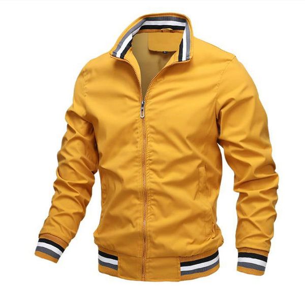 

2022 spring men's bomber jacket casual streetwear hip hop plain coat brand mens windbreakers autumn mens slim jackets outerwear, Black;brown