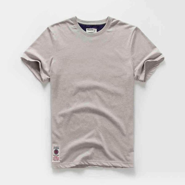 VOMINT New Mens T-shirt a maniche corte T-shirt con stampa T-shirt in cotone multi colore puro Filati fantasia maor grigio verde lblue G220512