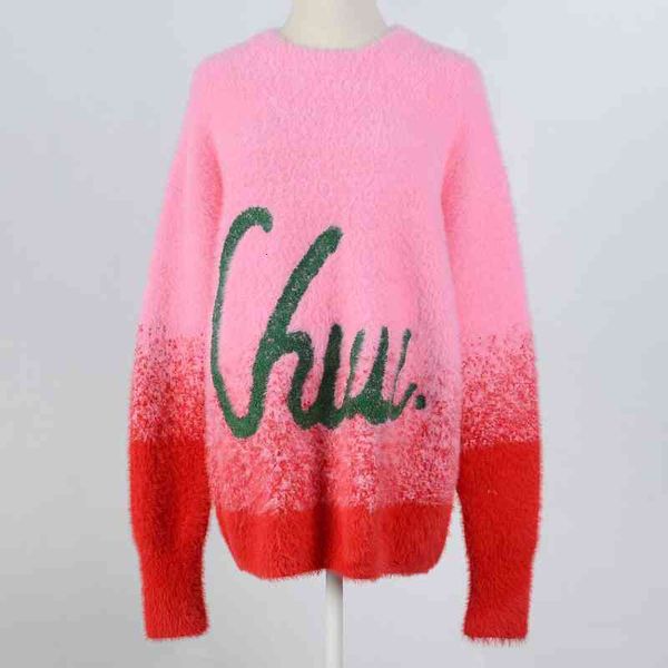 

women's sweaters gradient mohair women's autumn winter korean loose slim lazy style sweater 6uw7, White;black