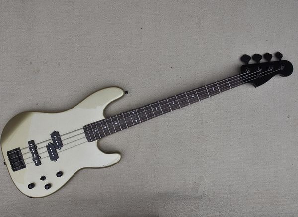 

4 strings gold electric bass guitar with rosewood fingerboard dot inlay