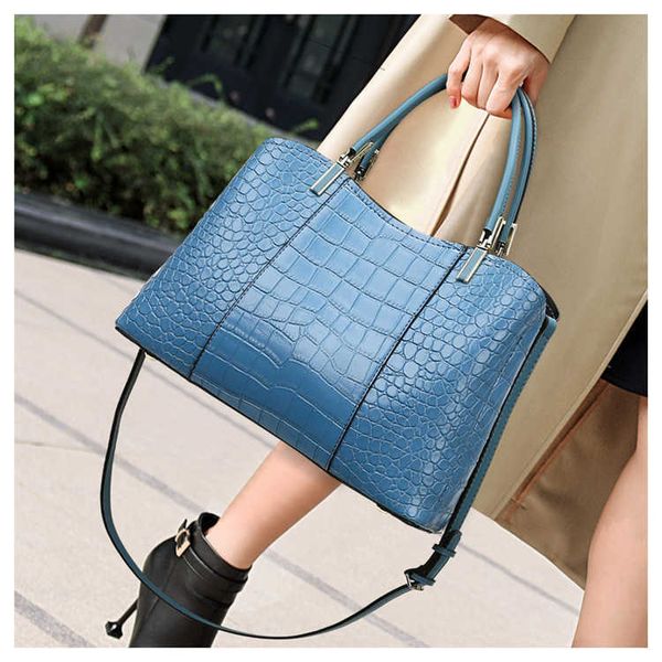

shoulder bags women fashion new women's bag business commuting large-capacity crocodile pattern simple shoulder handbag 2023 quality