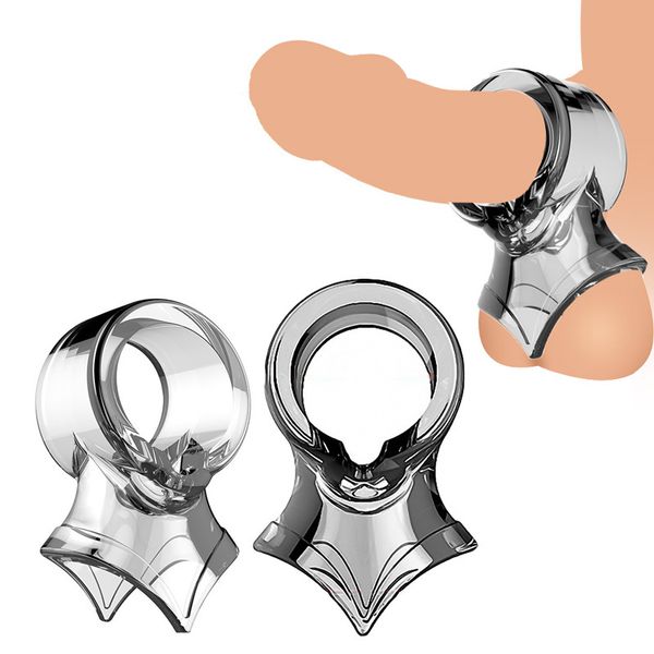 Homens Anel Cock para Pequeno Penis Sleeve Ball Mactista Scrotum Bondage Testículo Sexy Brinquedos Clitóris Thong Cockring 25mm