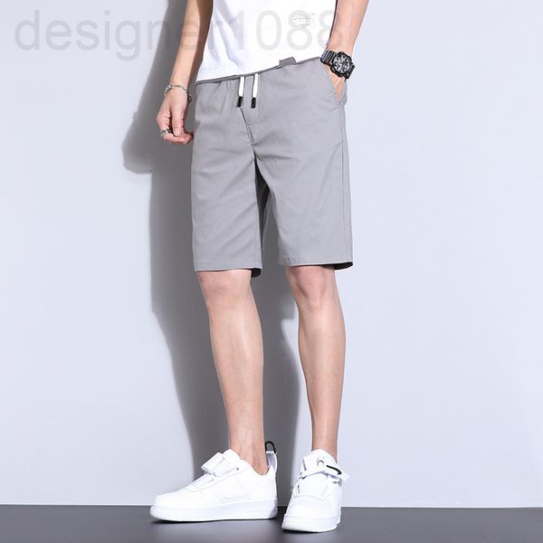 

men's pants designer ice silk men's casual shorts summer 2021 new sports pants korean fashion five leggings thin style qdge, Black