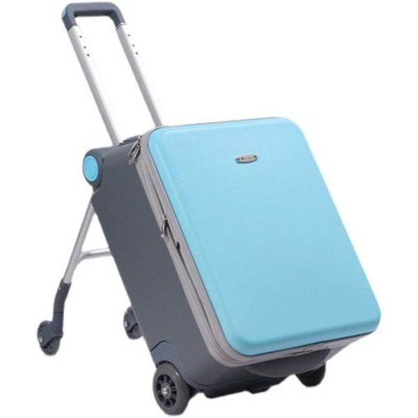 

suitcases baby can sit and ride lazy luggage travel trolley suitcase childrens scooter luggagesuitcases