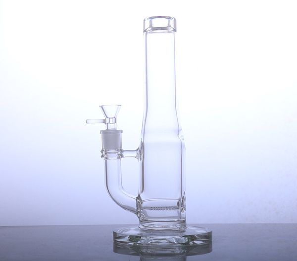 Bong da 10 pollici in vetro a forma di bottiglia di narghilè con pipe ad acqua perc in linea gorgogliatore per articolazione femminile di erbe secche 14,5 mm YTM-0250