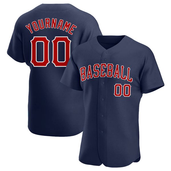 

custom navy red-white 997979 authentic baseball jersey, Blue;black