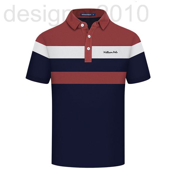 

men's polos designer emperor paul polo men's summer short sleeve casual stripe polo half wt5g, White;black