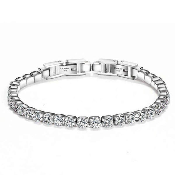 

tennis bracelets jewelry fashion zircon women bracelet wholesale brief stainless steel avot, Golden;silver