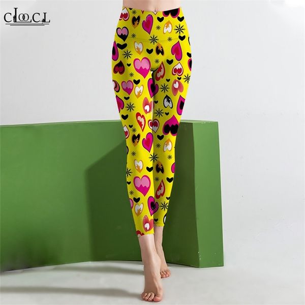 

womens leggings colorful love with snowflakes printed legging for fitness 3d sports for woman gym clothing 220617, Black