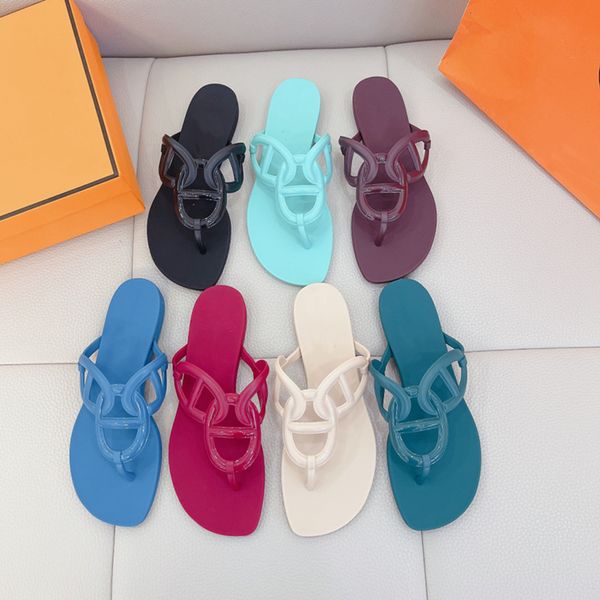 

designer egerie sandal women chain slides summer rubber big head slides fashion beach shoes flat slippers casual shoes with box eu41 no353, Black