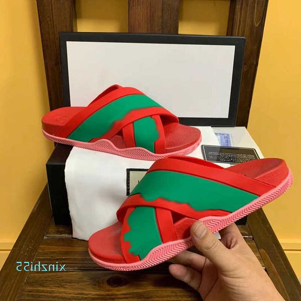 

luminous mens women slippers designer rubber slides sandal flat letter fashion shoes beach flip flops 36-45177 pvc sandals women sandals, Black