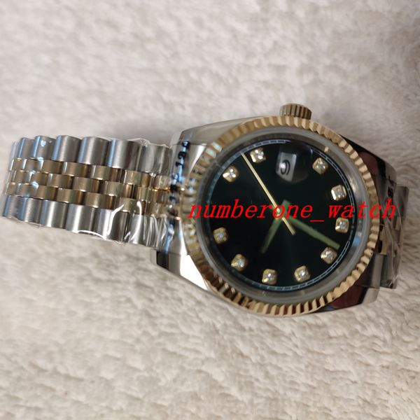 

luxury factory manufactures automatic mens watches 16234 black dial 18k white gold & stainless steel watch 41mm men's new diving super, Slivery;brown