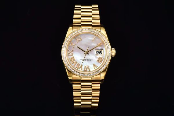 

men diamond watch wristwatches 36mm 2824 couples style automatic movement mechanical fashion men mens women womens watches wristwatc c1, Slivery;brown