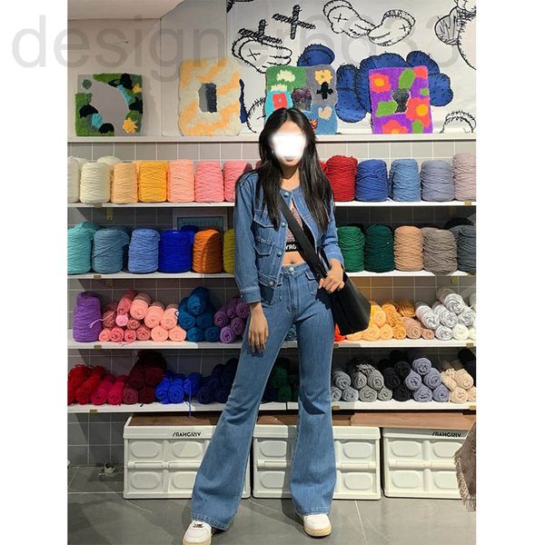 

two piece dress designer 8968# foreign style leisure fashion blue jeans two-piece suit women's spring dress h8kf, White