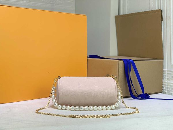 2023 Luxus Designer Tasche Geldbörsen Perlenketten Mini Vintage Trommeln Handtasche Damen Marken Klassischen Stil Leder Umhängetaschen