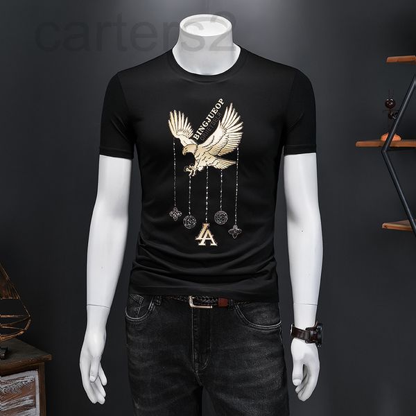 

men's t-shirts designer 1037 lily's summer mercerized cotton short sleeve t-shirt base shirt ooi82022, White;black