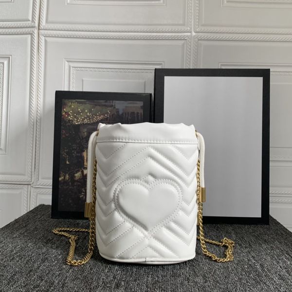 

designer single shoulder bag women's fashion leather chain shoulder belt drawstring sealing luxury messenger mini bucket bags