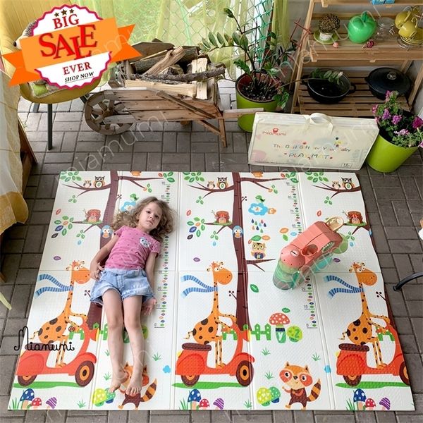 Miamumi Planco de bebê dobrável Baby Mat Childrens Carpet Kids Sport Tapet Atividade