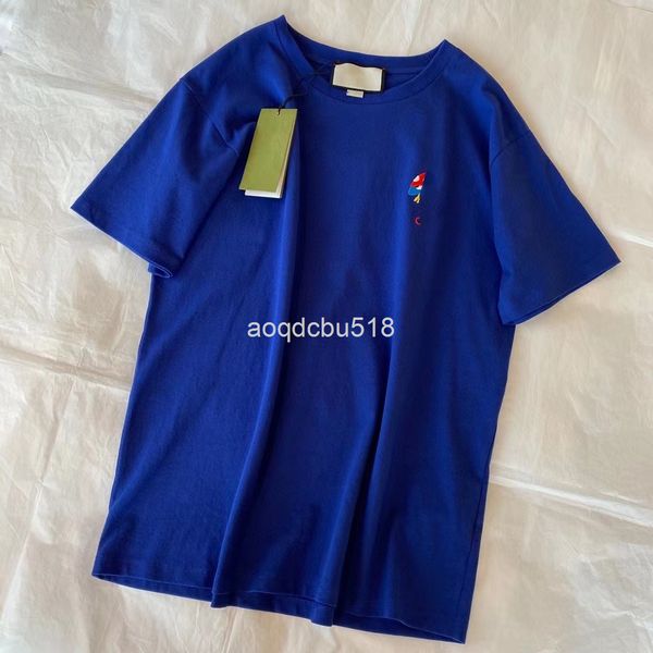 

women's t-shirt spring and summer gu letter cartoon small mushroom embroidery lovely fashion age reduced men's women's same r, White