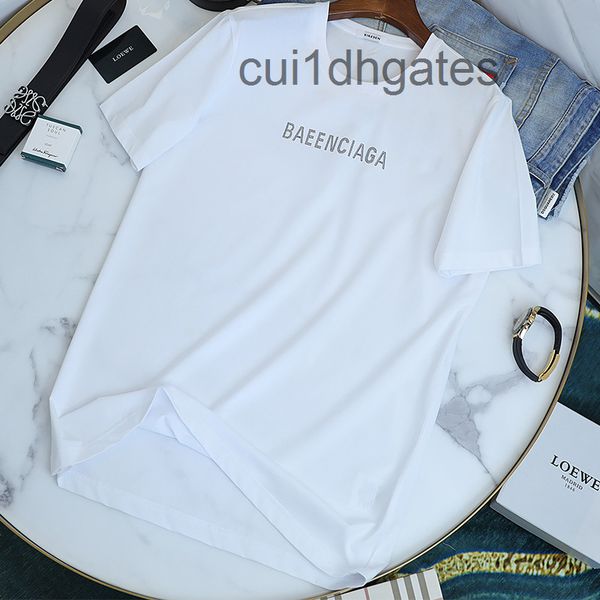 

2022 designer bb t shirt and shirts europe station short sleeve t-shirt men's paris letter better gold silk li, White;black