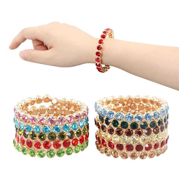 

2017 new japanese and korean alloy rhinestone bracelet shiny luxury, Black