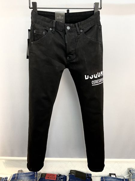 

2022 new men jeans hole light blue dark gray italy brand man long pants trousers streetwear denim skinny slim straight biker jean for d2 28-