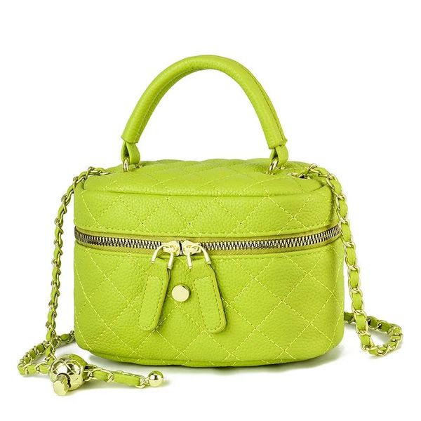 

designer bags grade leather brand new rhomb retro chain bag with cross-body slant 18.5cm