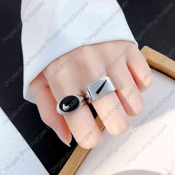 Punk-Tick-Ringe für Damen und Herren, Hip-Hop-Ring, Liebhaber-Paar-Set, Freundschaft, Verlobung, Hochzeit, offener Schmuck, Gothic