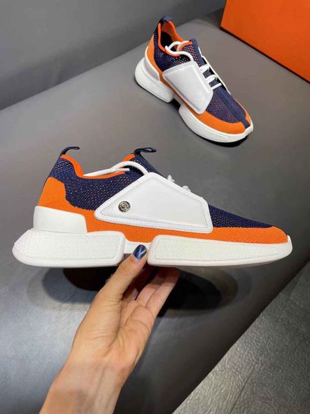 

summer 22s/s expert sneaker shoes for men knit calfskin leather light sole outdoor sports man mesh & breathable rubber comfort casual walkin, Black