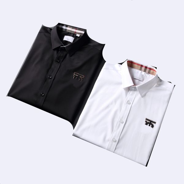 

mens designer shirts brand clothing men long sleeve dress shirt hip hop style cotton -3xl 74, White;black