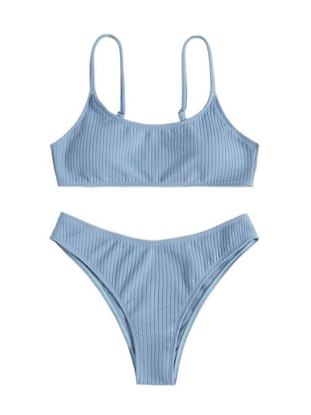 

plain textured bikini swimsuit f5pu#, White;black