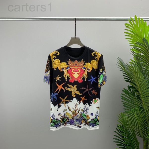 

men's t-shirts designer 22 spring and summer new vers fanjiachao brand short sleeve t-shirt men's cover with 3d digital printing m, White;black