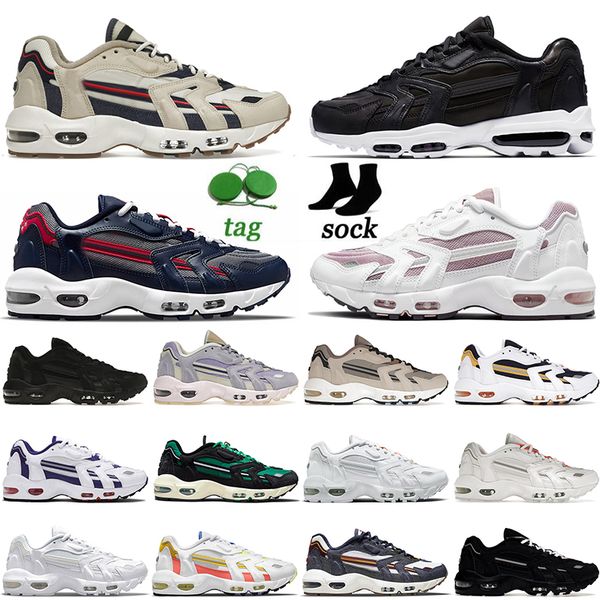 

96s cushion men women running shoes airsmaxs triple black white pure platinum beach blackened blue midnight navy magic ember trainers sneake