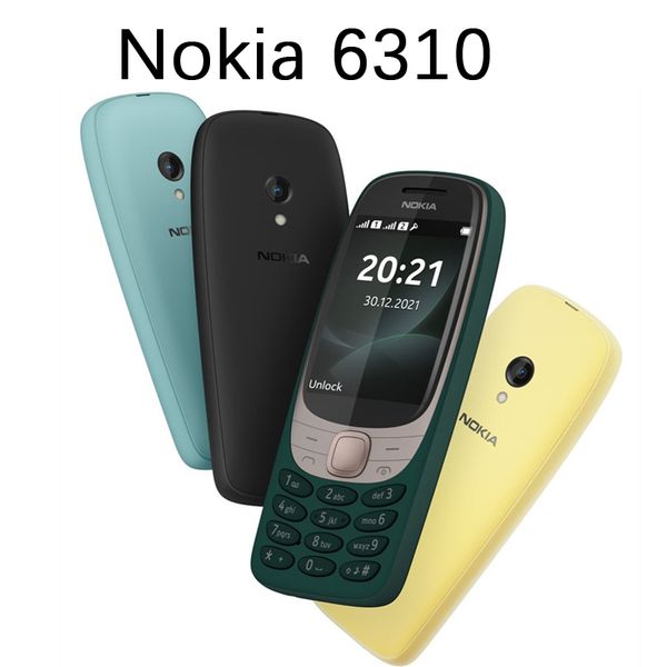 Original generalüberholte Mobiltelefone Nokia 6310 GSM 2G für Kinder, alte Menschen, Geschenk-Smartphone