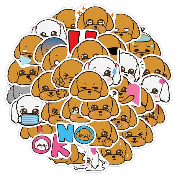 

40pcs cute pet dog car stickers pack for diy luggage lapscrapbooking refrigerator guitar helmet skateboard kids toys decals waterproof