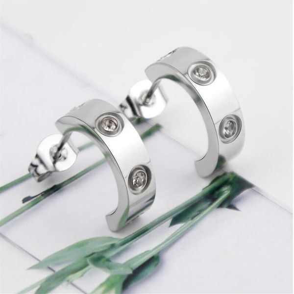 

high polished fashion jewelry party gifts earrings hip hop small stud earings gold rose earrings for women wedding hoop whole 2938, Golden;silver