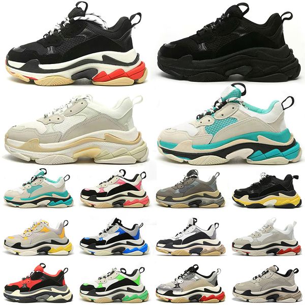 

luxury designer shoes triple s fashion women men casual sneakers platform white black pink leather suede mens womens outdoor trainers shoe