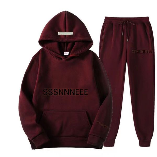 

set tracksuit women tracksuits sets hoody sweatshirts suits mens sport two piece set sweat suit 3d letters printed weat pants sweatsuits 3xl, Gray